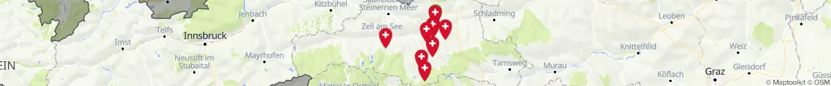 Kartenansicht für Apotheken-Notdienste in der Nähe von Dorfgastein (Sankt Johann im Pongau, Salzburg)